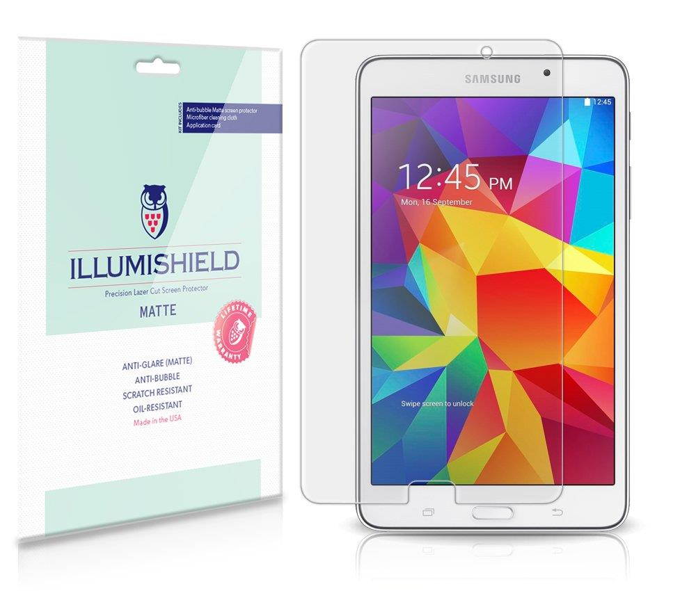 iLLumiShield Matte Screen Protector Compatible with Samsung Galaxy Tab 4 7.0 (3-Pack) Anti-Glare Shield Anti-Bubble and Anti-Fingerprint PET Film