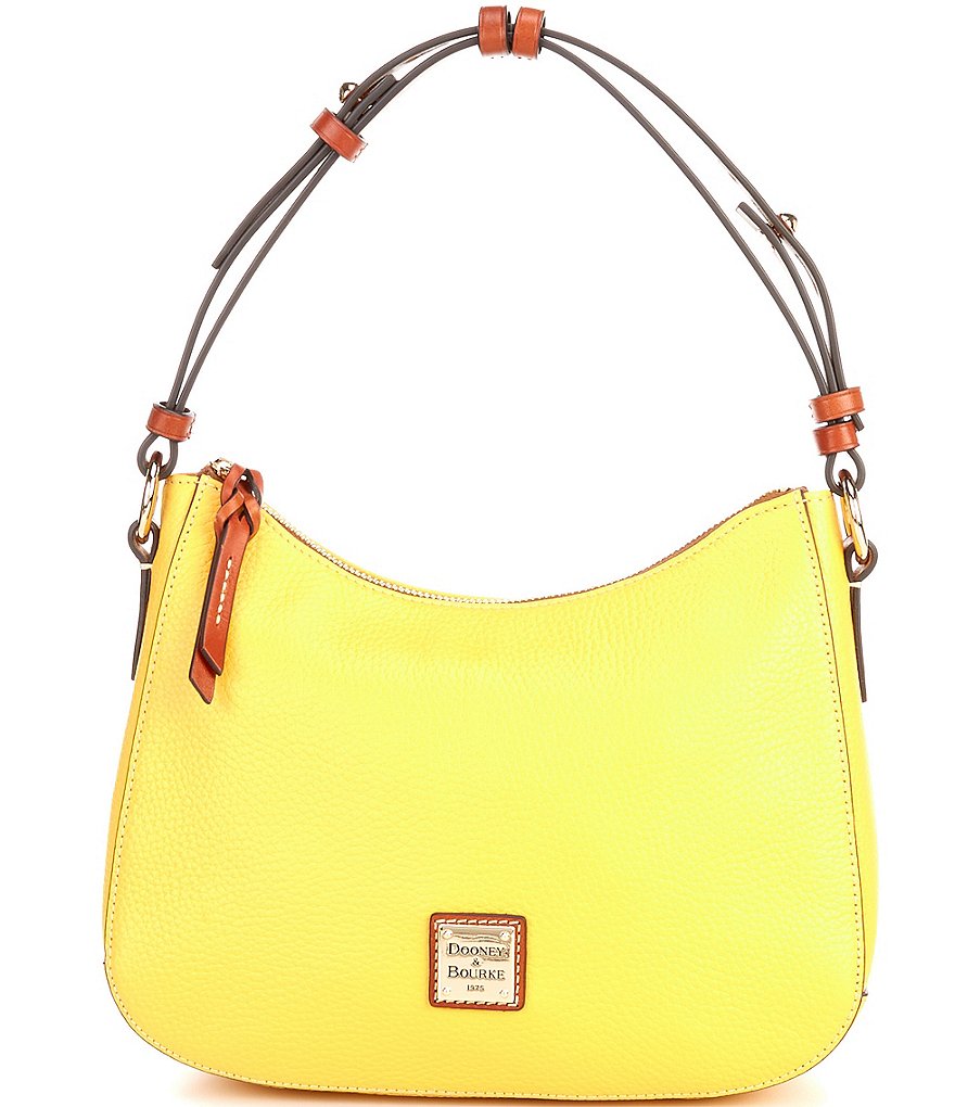 Dooney & Bourke Pebble Collection Small Kiley Leather Zip Top Hobo Bag