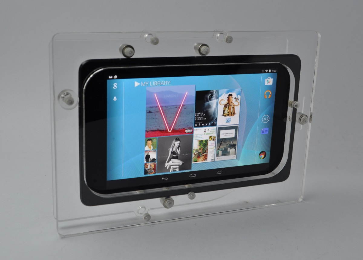 Dell Venue 8 Pro Wall Mount Acrylic Security Enclosure for POS, Kiosk, Store Display