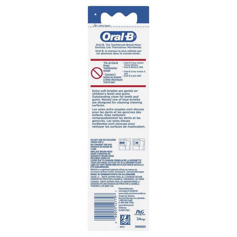Oral-B Kids Extra Soft Replacement Brush Heads featuring Disney Princesses - 2ct