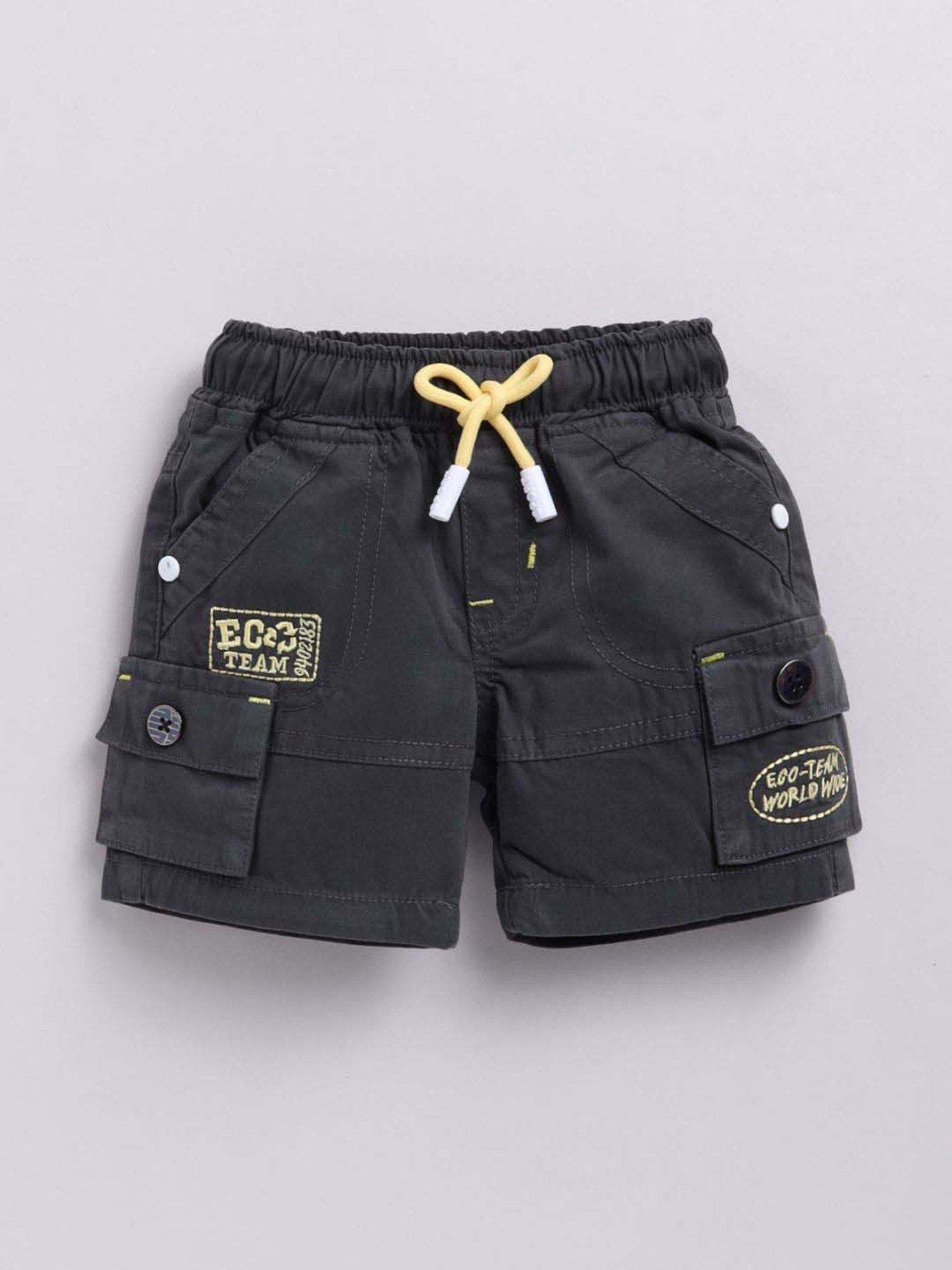 UNO KIDS Boys Yellow & Black Printed Top & Short sets