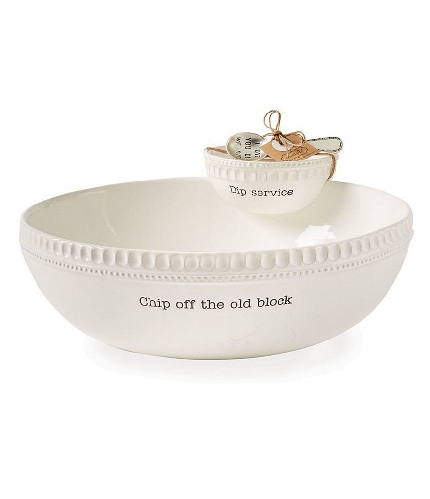 Mud Pie Chip Off the Old Block Stacked Chip & Dip Set