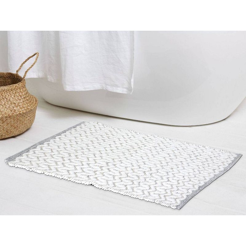 Morocco Bath Mat Gray/Ivory - Moda at Home