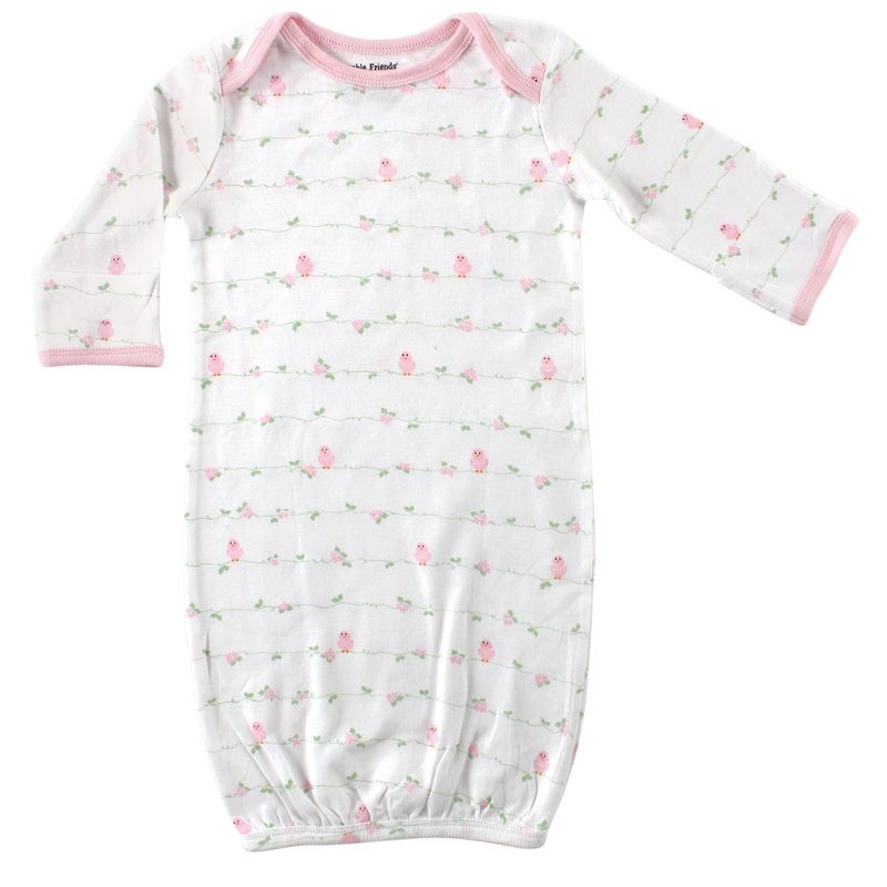 Luvable Friends Baby Girl Cotton Gowns, Bird, 0-6 Months