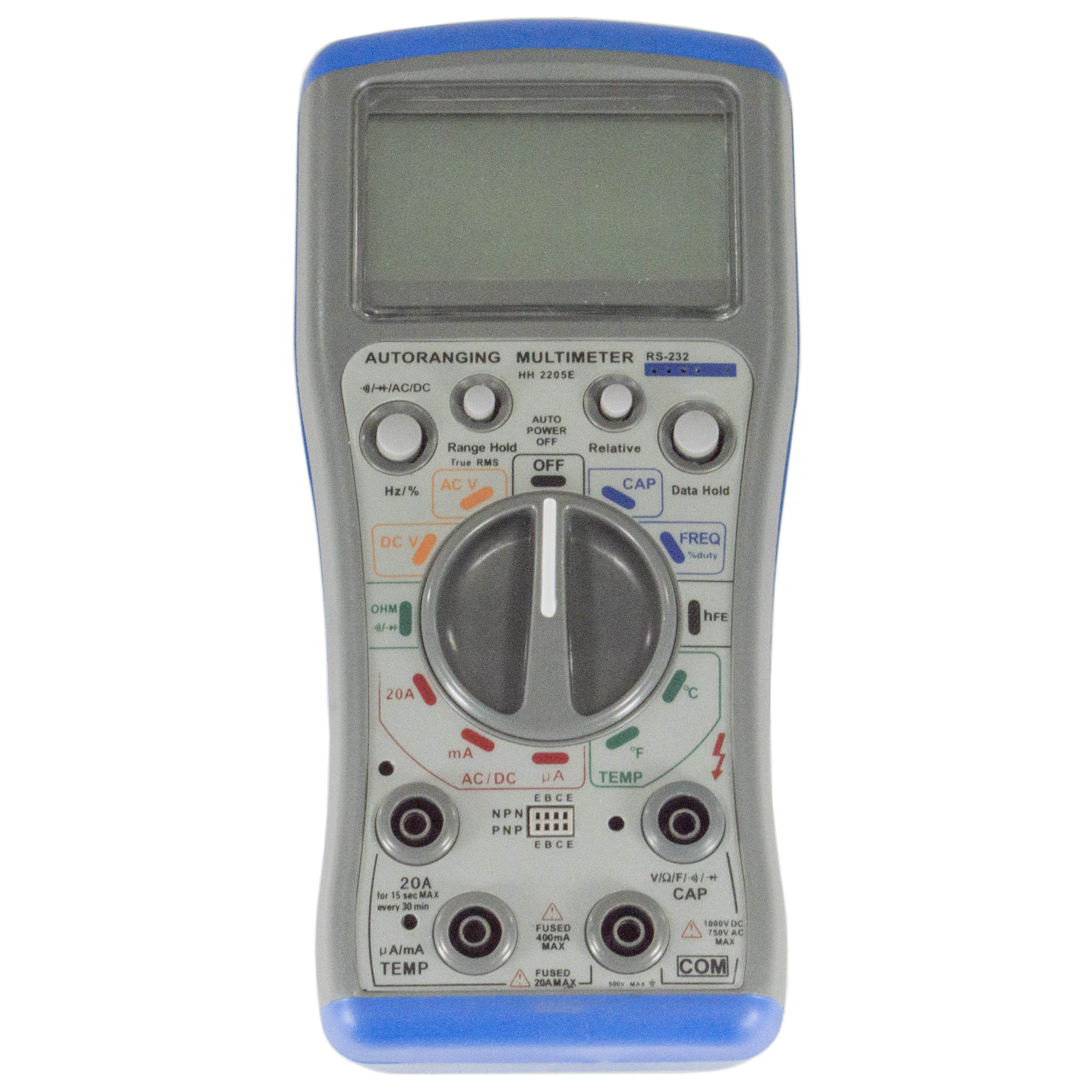 Digital Multimeter True Rms, Auto Ranging, Rs232