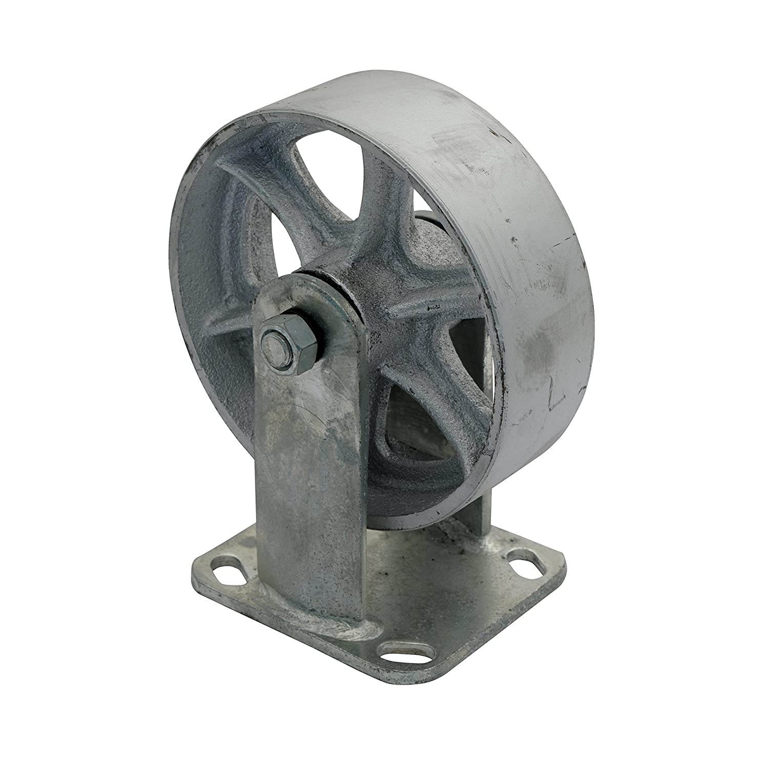 Vestil CST-SS-6/2-R Steel Rigid Caster 1200 lb Capacity, 2" Width, 7.50" Height, 6" Diameter