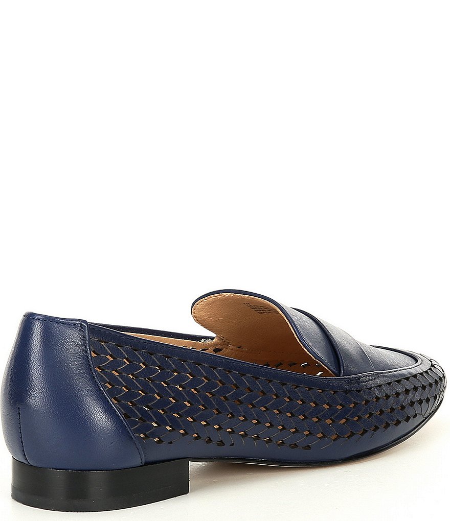 Alex Marie Arlias Perforated Woven Detail Loafers