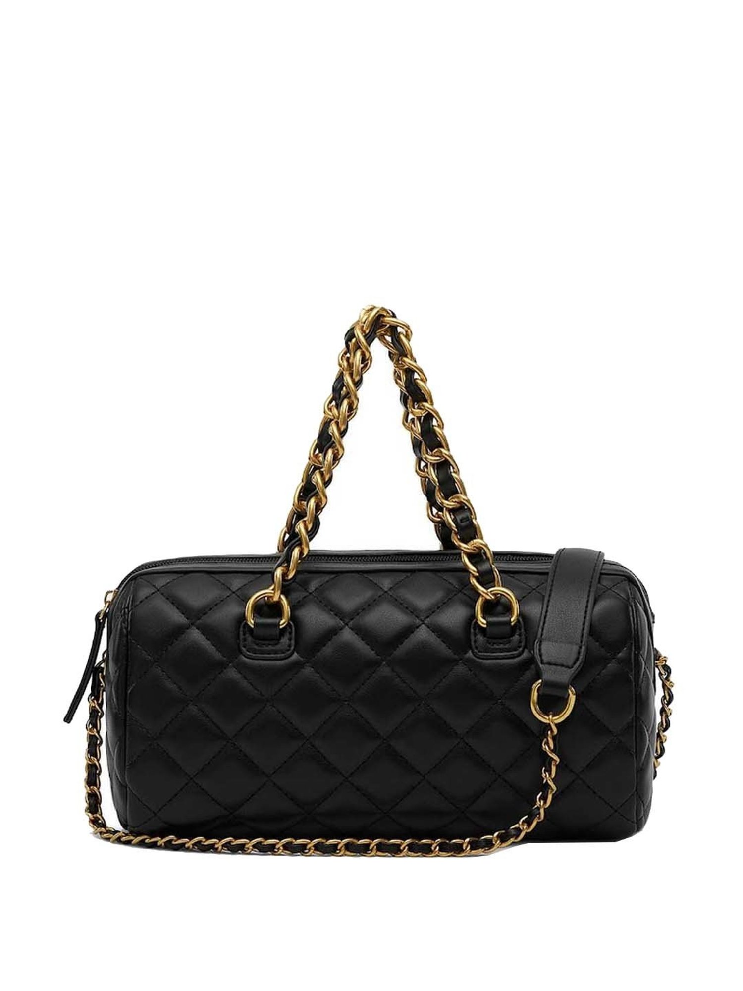 Miraggio Black Quilted Medium Sling Handbag