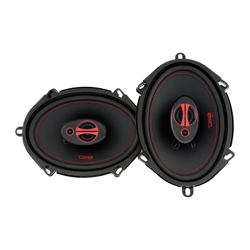 DS18 DS18-GEN-X5.7 Car Stereo GEN X 5 x 7" 3 Way Coaxial Speaker with 165 Watt MAX, 50 Watt RMS, and 4 Ohm for Car Audio Sound System, 1 Pair (2 Pack)