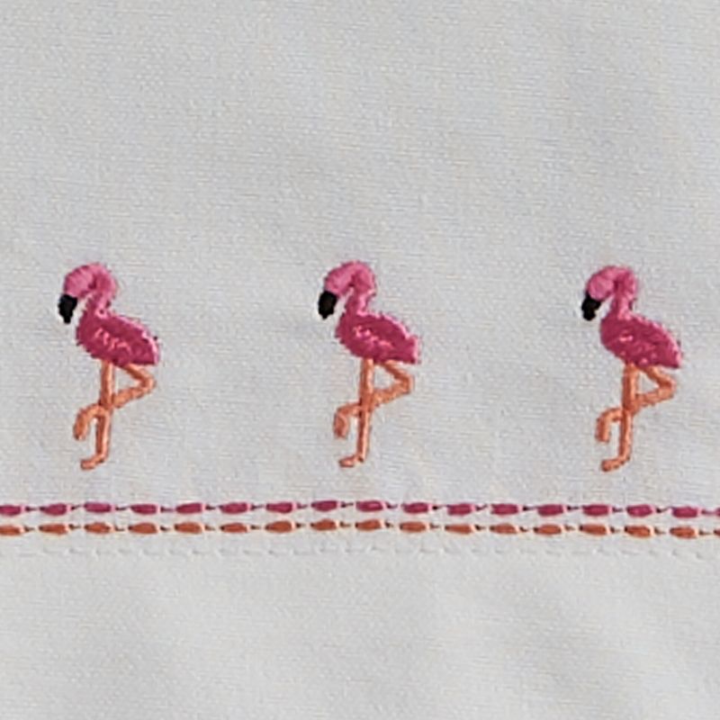 Split P Small Flamingo Embroidered Napkin Set - White