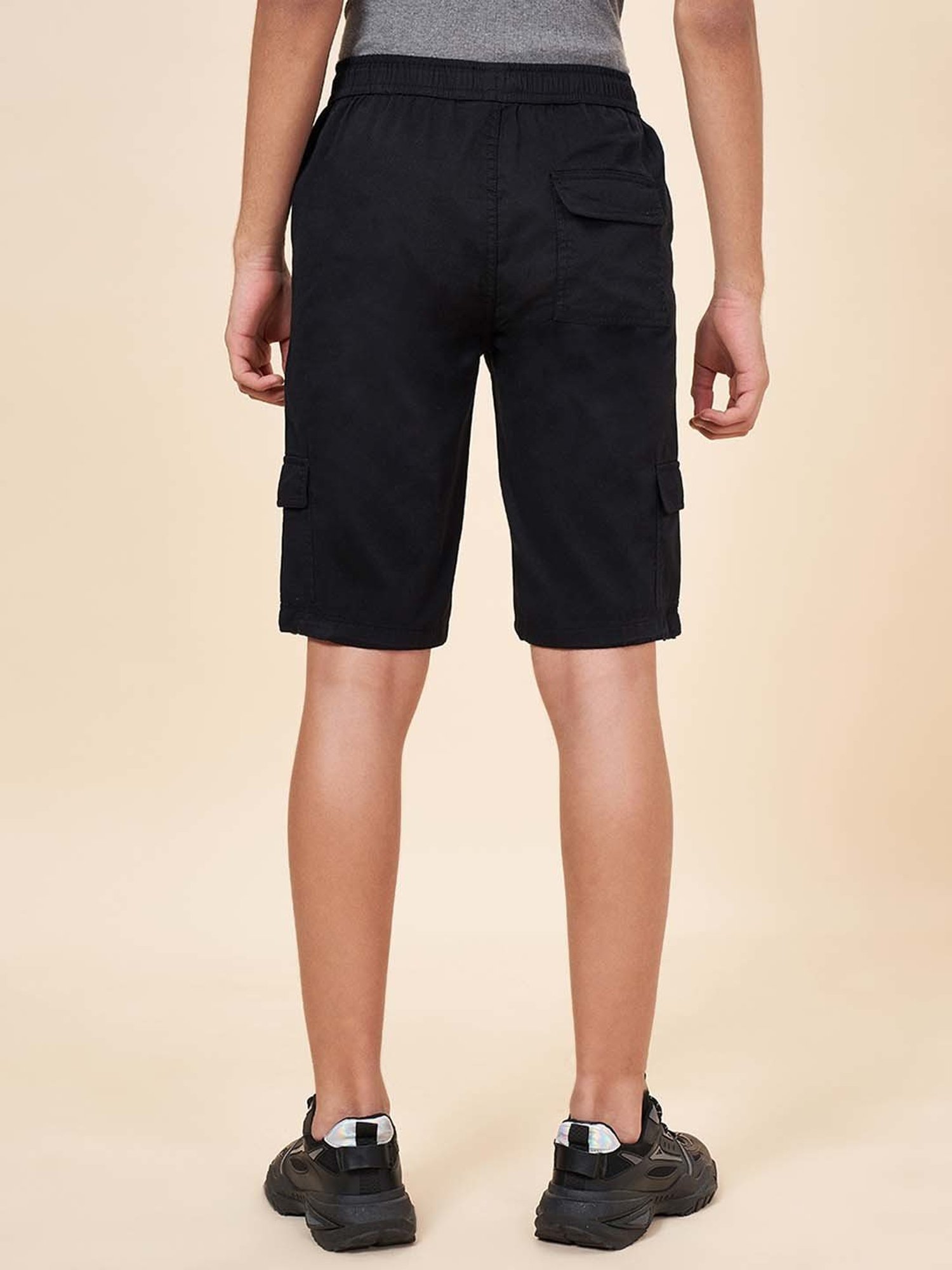 Coolsters by Pantaloons Kids Black Cotton Regular Fit Shorts