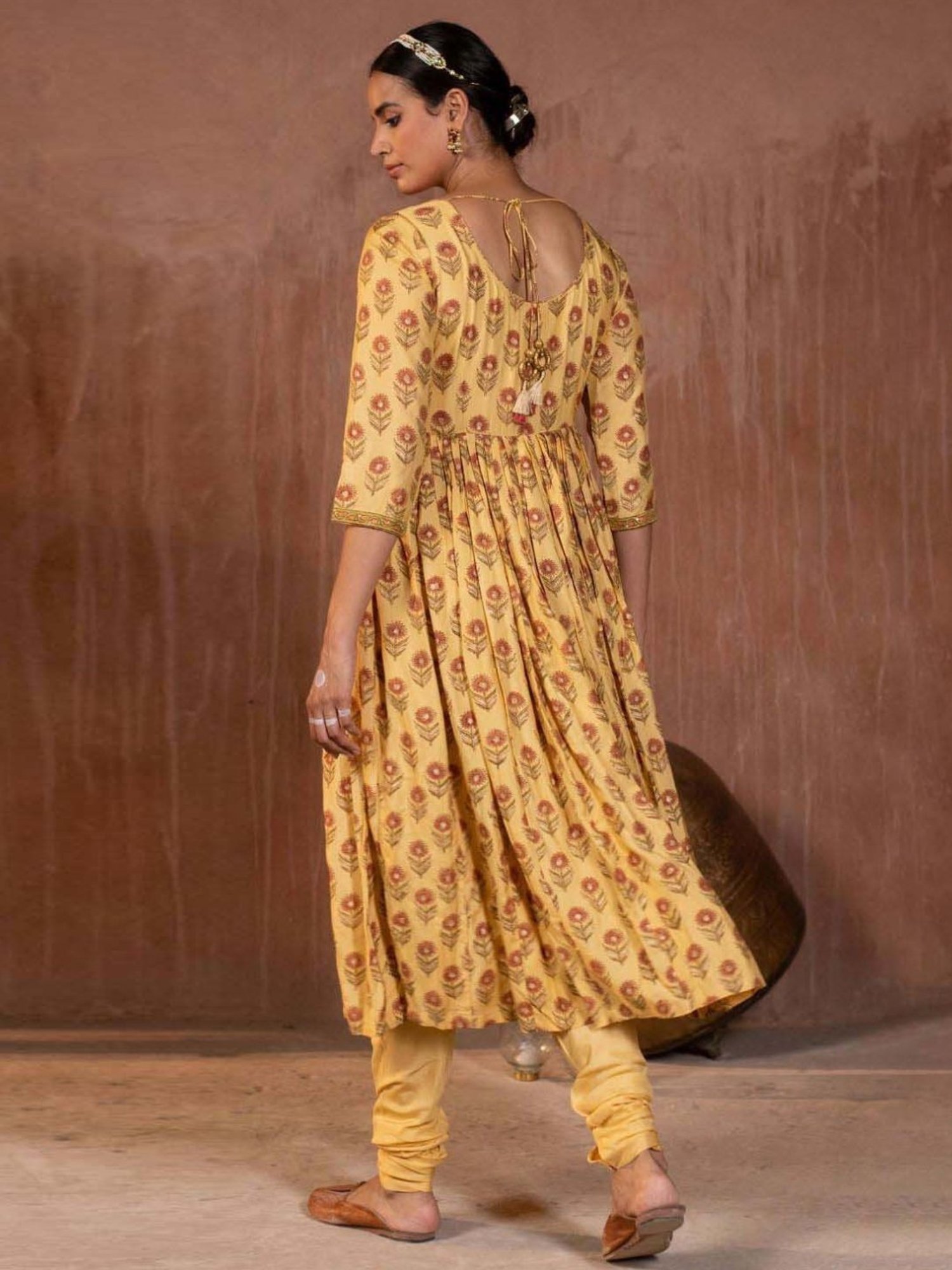 Prakriti Jaipur Yellow Chaashini Kamakshi Anarkali Kurta