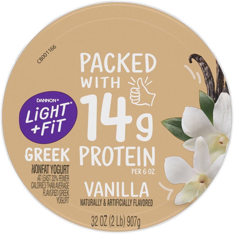 Dannon Light and Fit Original Vanilla Flavored Greek Yogurt - 32oz