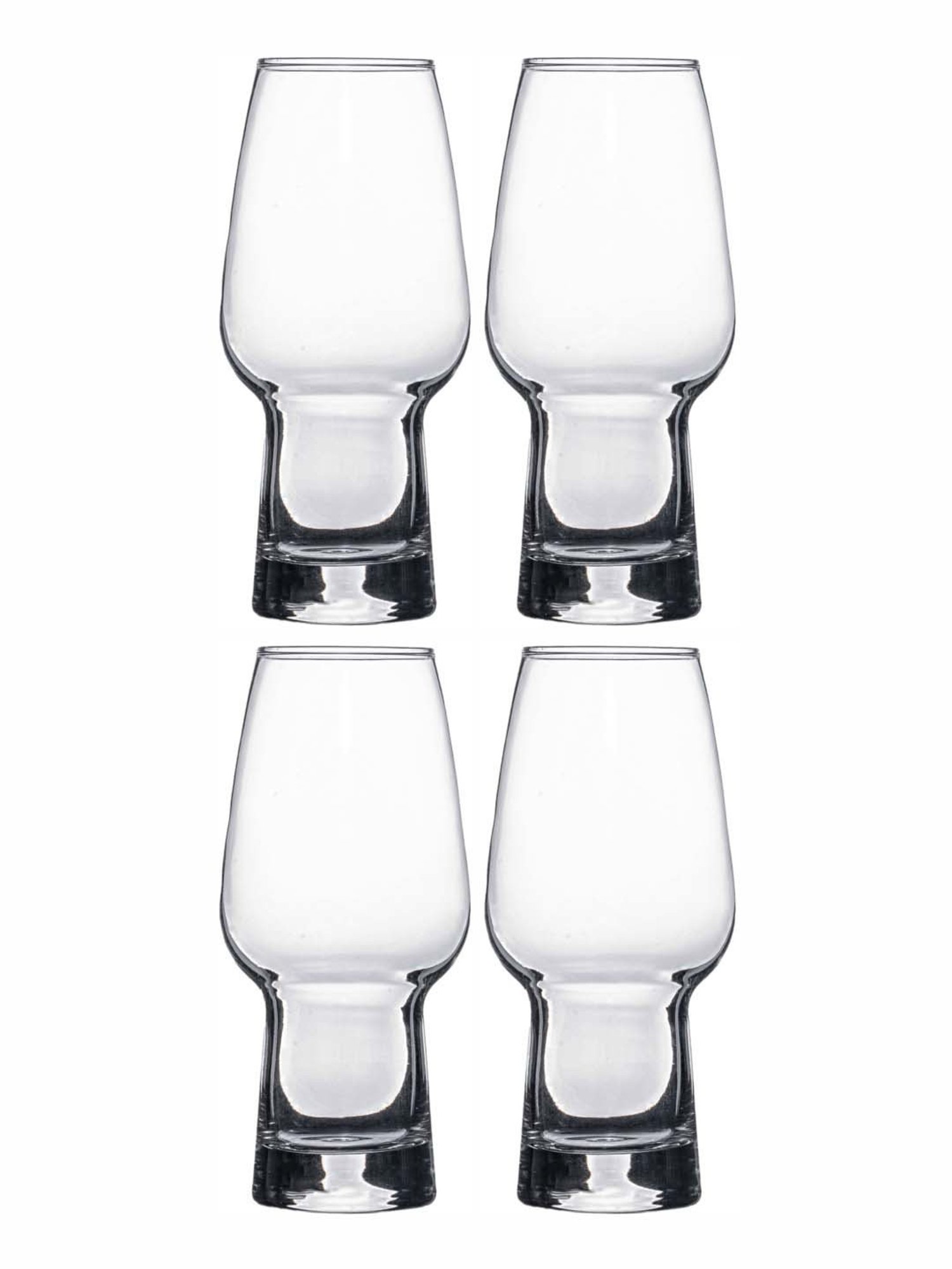 ROXX Transparent Glass Euro Tumbler (0.47 L) - Set of 4