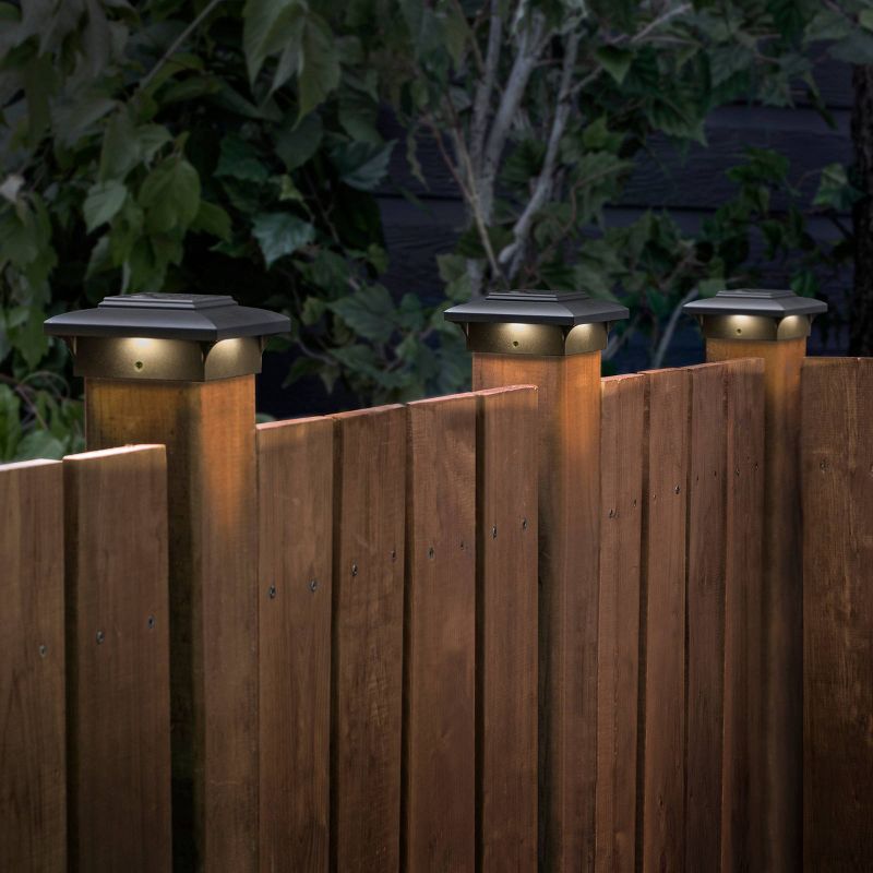 Solar Cast Aluminum Post Light Cap Black - Sterno Home