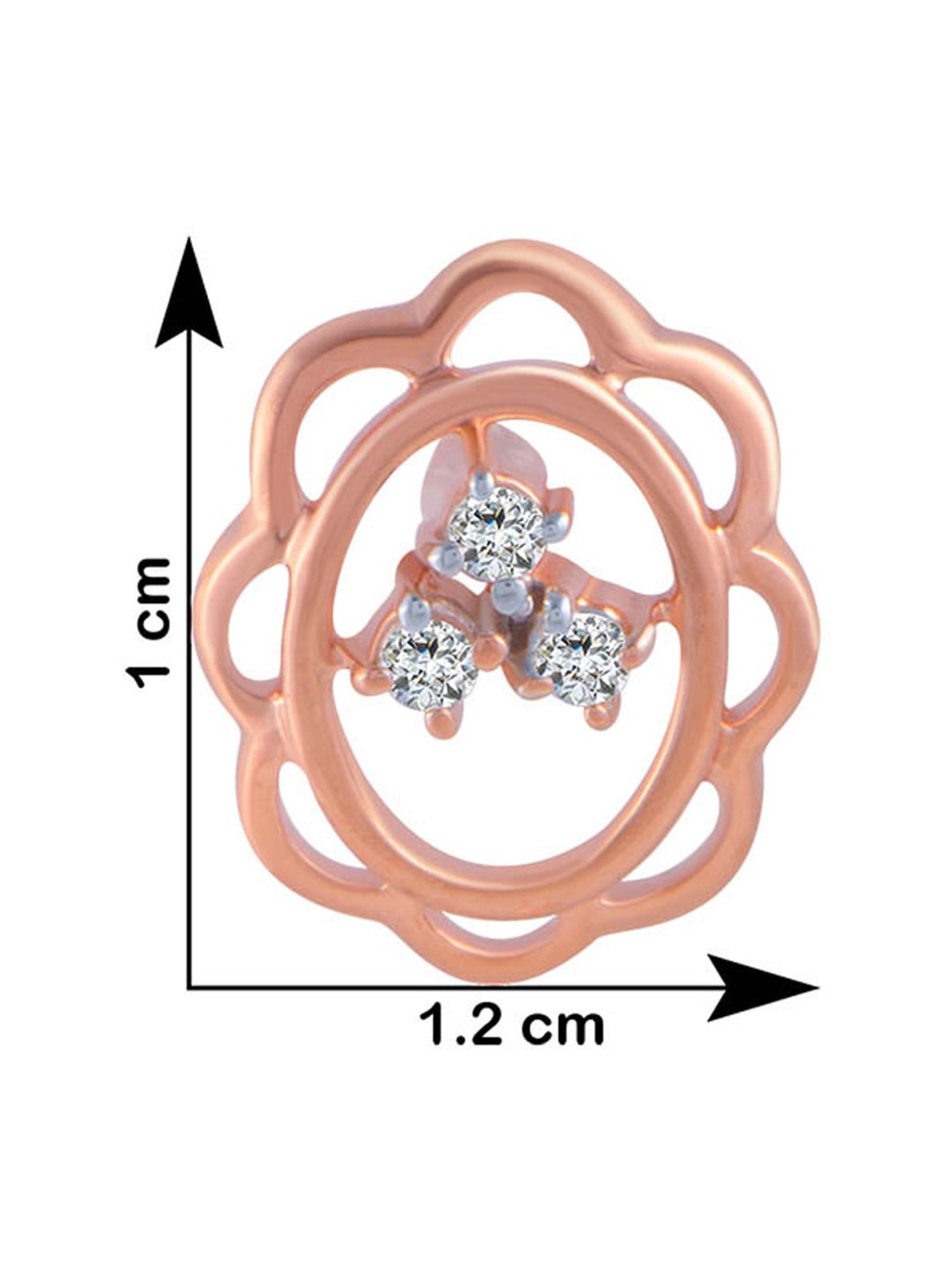 P.C. Chandra Jewellers 18 kt Gold & Diamond Earrings