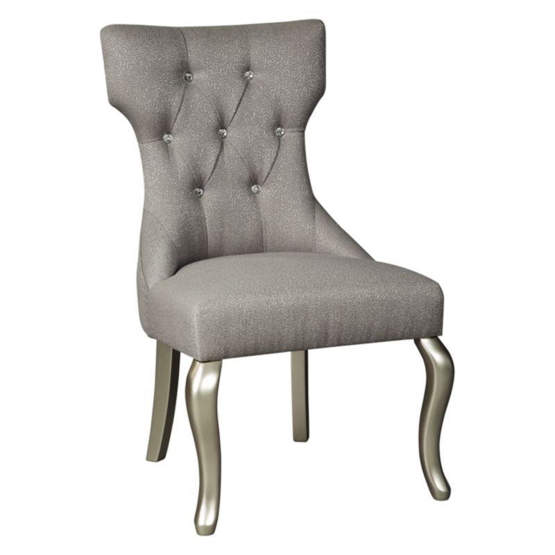 Set of 2 Coralayne Dining Upholstered Side Chair Silver - Signature Design by Ashley