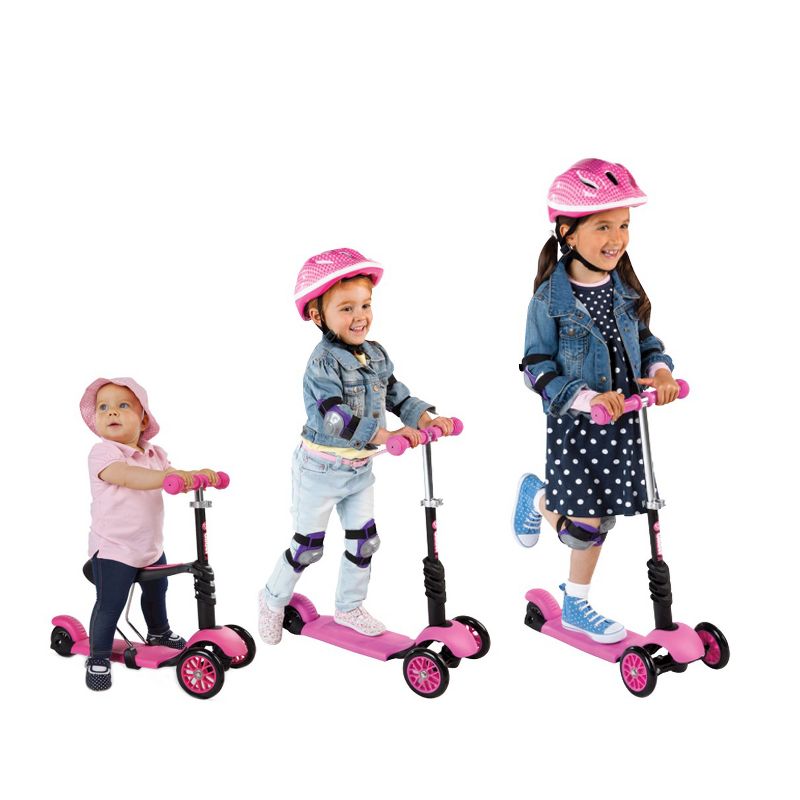 Yvolution Y Glider 3-in-1 Scooter with Removable Seat - Pink