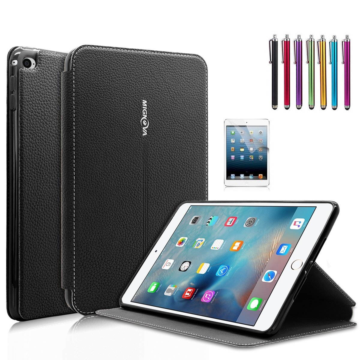 Mignova iPad Mini 4 Case - Ultra Slim Lightweight Smart Stand Cover Case With Auto Wake / Sleep for Apple iPad Mini 4