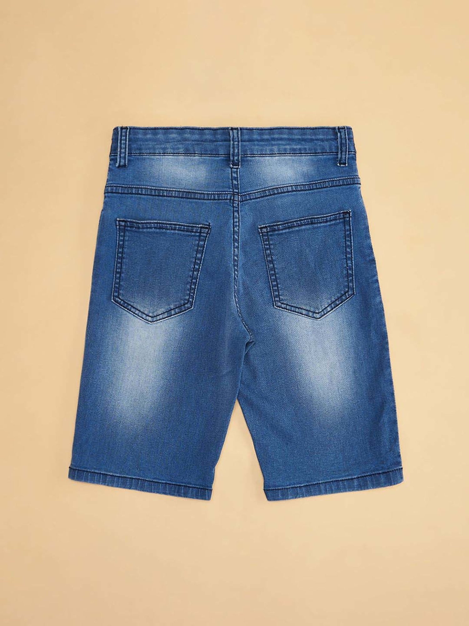YU by Pantaloons Kids Blue Regular Fit Shorts