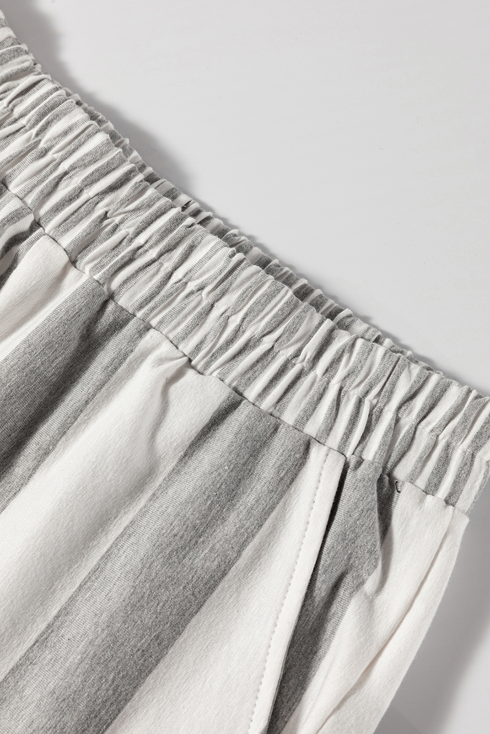 Skobeloff Textured Ruffle Split Top and Drawstring Shorts Set