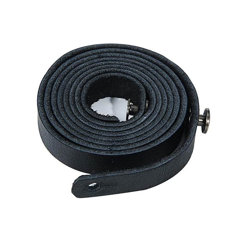 Shoulder Neck Replacement Strap Genuine Leather Handmade Thin Sling Belt Universal for Adults Hunting Bird Watching Black