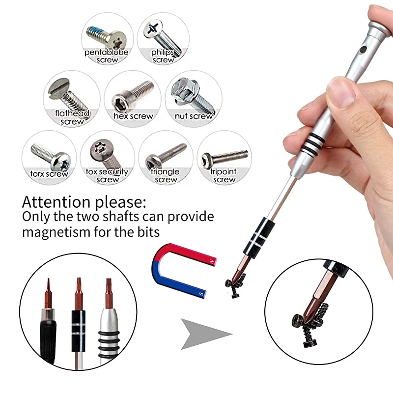 70 in 1 Precision Screwdriver Set Professional Electronics Repair Tool Kit with 56 Bits Magnetic Driver Kit Anti Static Wrist Band Spudgers for Tablet Macbook PC iPhone Xbox Game Console