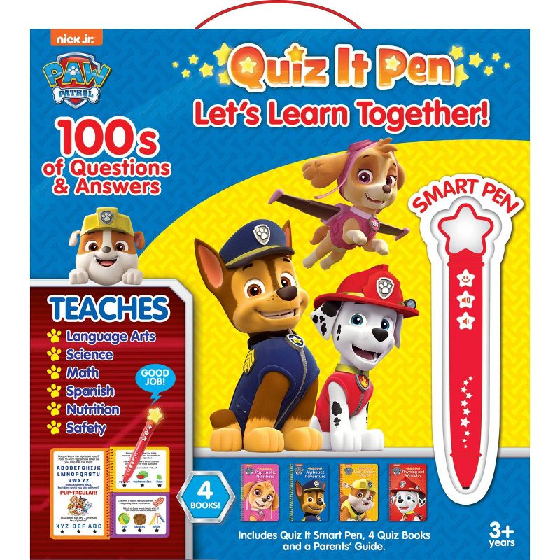 Pi Kids PAW Patrol Deluxe Quiz It Pen with 4 Books and Bonus Stickers