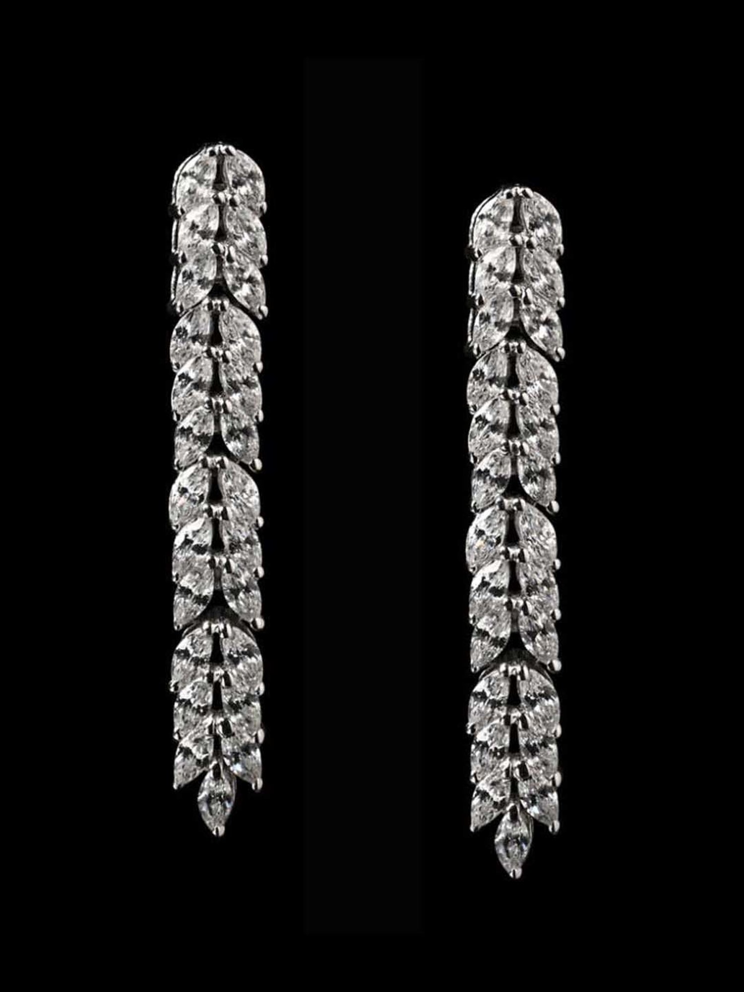 Clara 92.5 Sterling Silver Stone Princess Dangler Earrings for Women