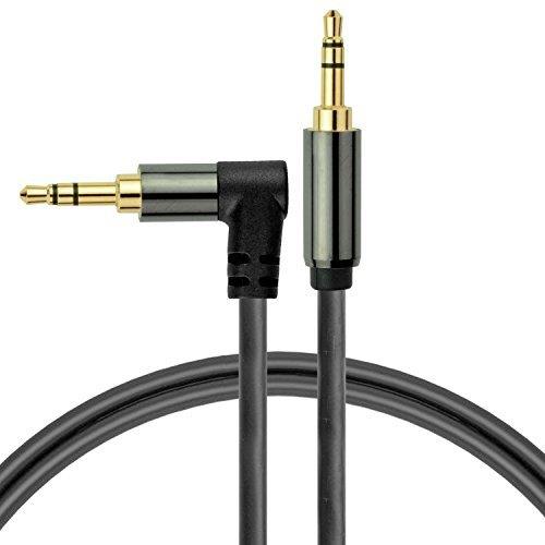 Mediabridge 3.5mm Right Angle Audio Cable (4 Feet) - 90&deg; Connector - Step Down Design for Smartphone Cases (MPC-35RA-4 )