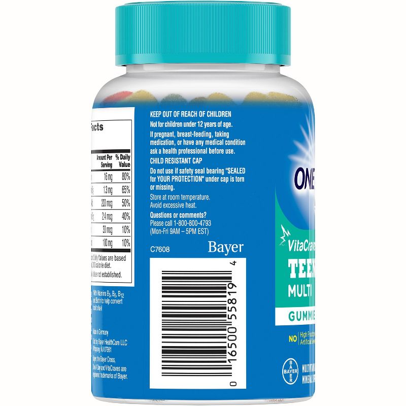 One A Day Teen Multivitamin Gummies for Him - 60ct