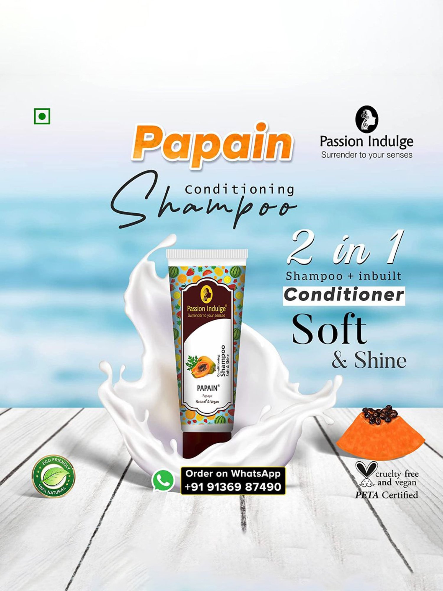 Passion Indulge Papain Papaya Shampoo - 200 ml