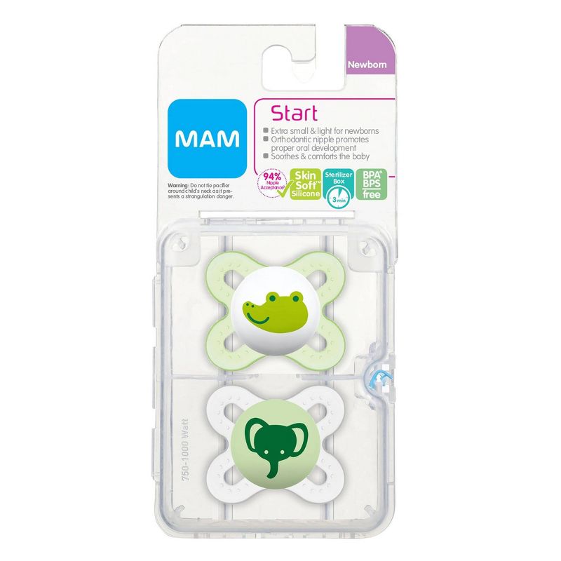 MAM Start Pacifier 0+ Months - 2ct Yellow