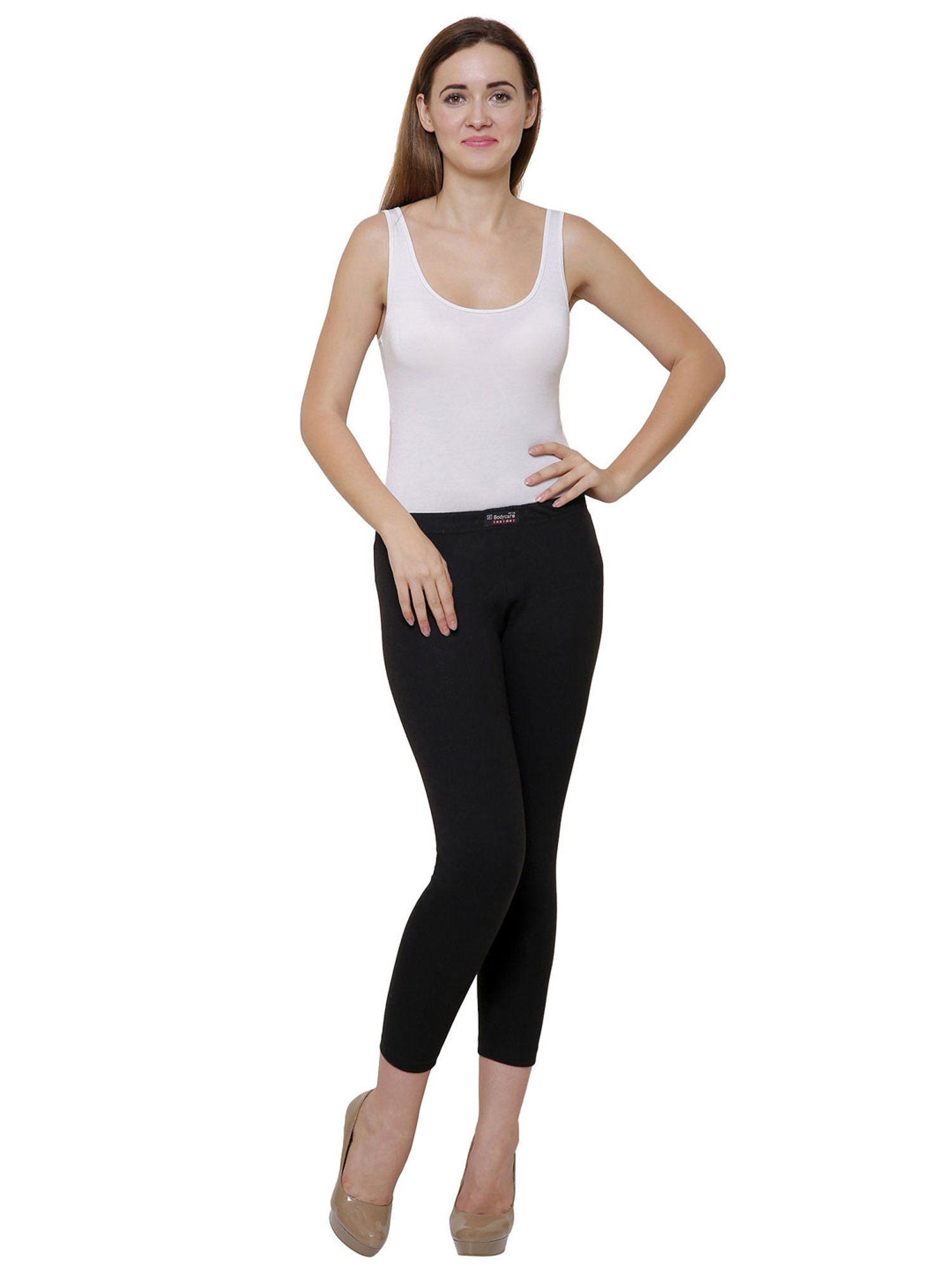 Bodycare Black Cotton Thermal Capris