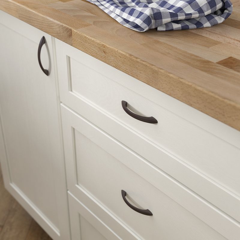 Franklin Brass 25pk 3" 76mm Modern Curve Pull Dark Bronze