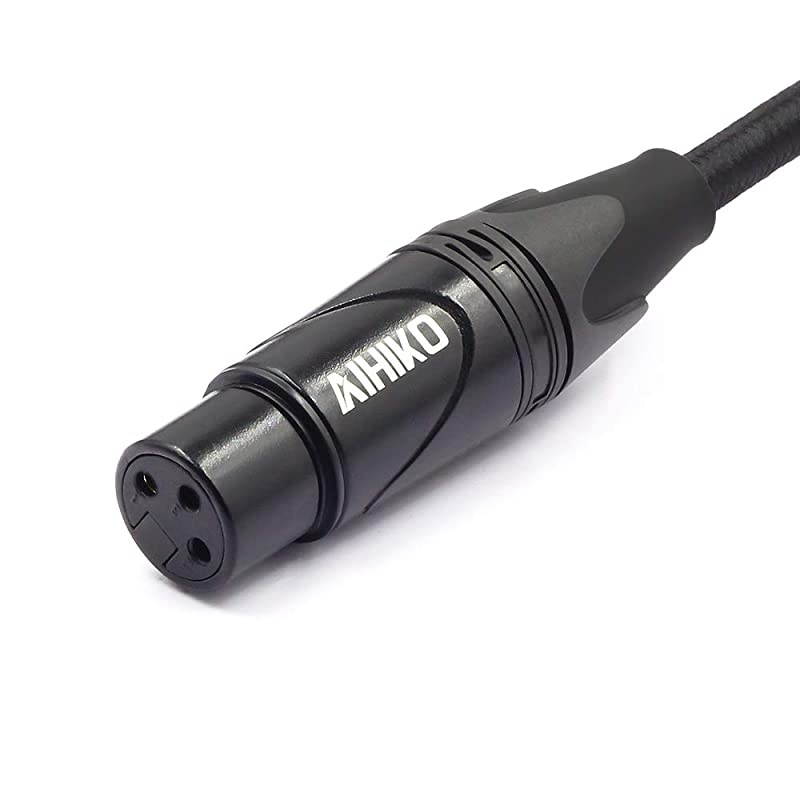 XLR to 35mm Microphone Cable 18 Inch TRS Stereo Male to XLR Female Nylon Braid Mic Cord 10 Feet