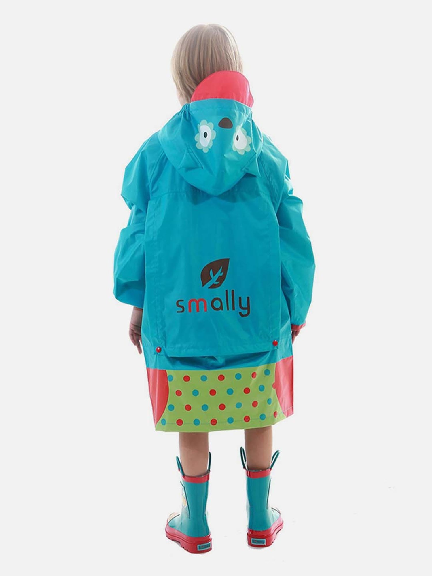 Little Surprise Box Kids Pink Printed Full Sleeves Raincoat