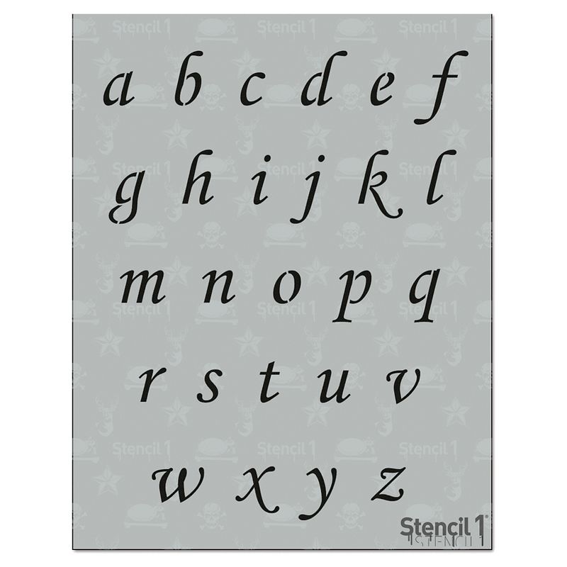 Stencil1 Corsiva Font 2" - Letter Stencil 8.5" x 11"