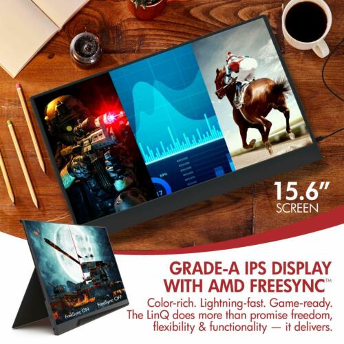 VIOTEK LinQ Touch P16CT 16" Portable Touchscreen Monitor Ultra-Slim w/ Speakers