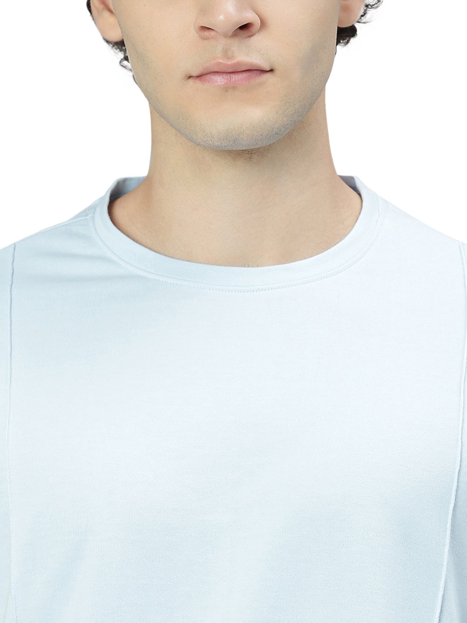 Slowave Light Blue Regular Fit T-Shirt