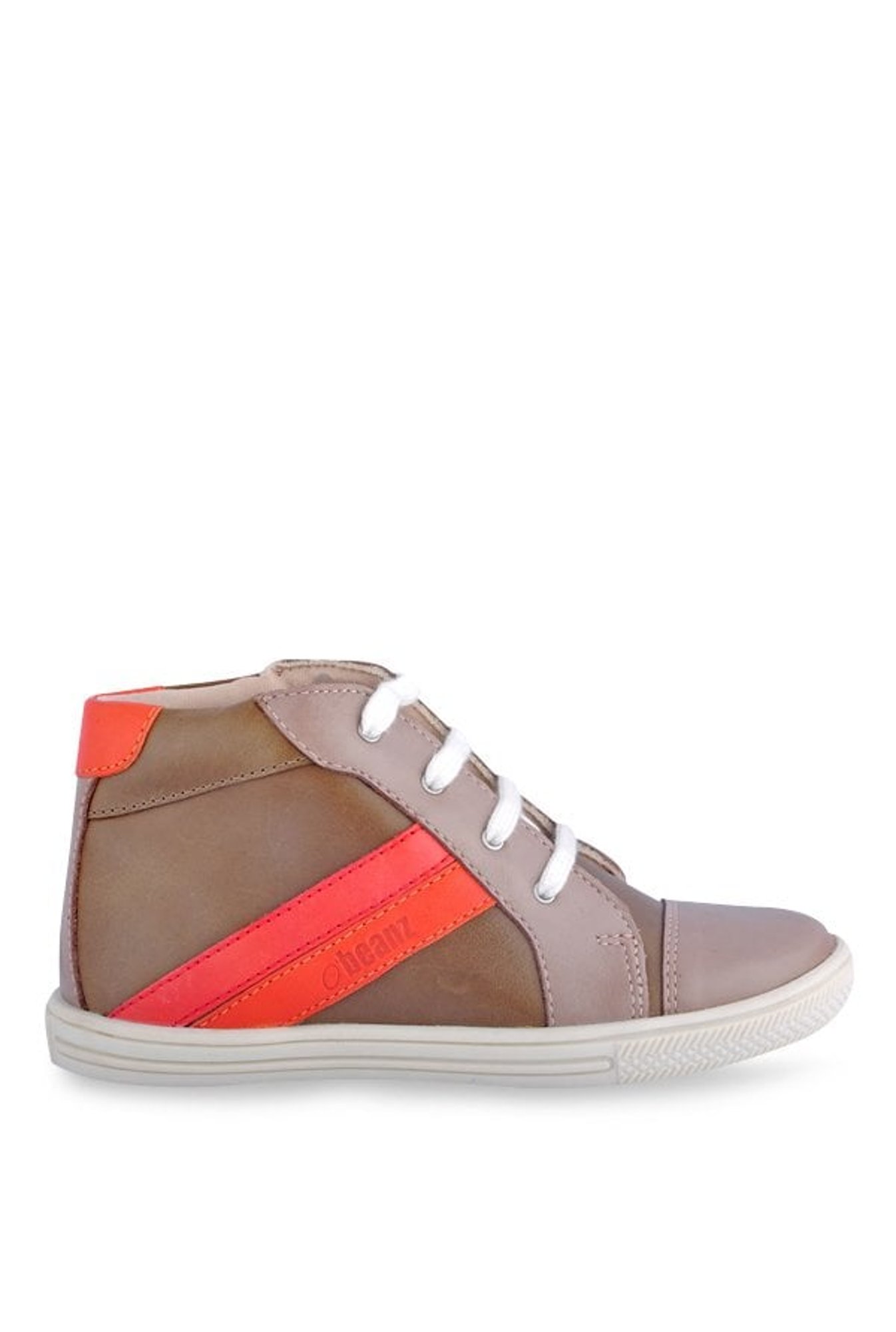 Beanz Kids Fury Mid Cut Brown & Blush Pink Sneakers