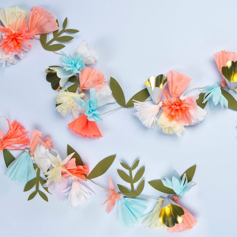 Meri Meri   Flower Bouquet Garland   Party Decorations and Accessories - 7.25'