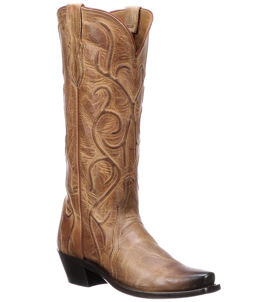 Lucchese Patsy Corded Leather Western Boots