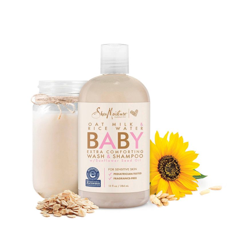 SheaMoisture Unscented Baby Wash & Shampoo with Oat Milk & Rice Water - 13 fl oz