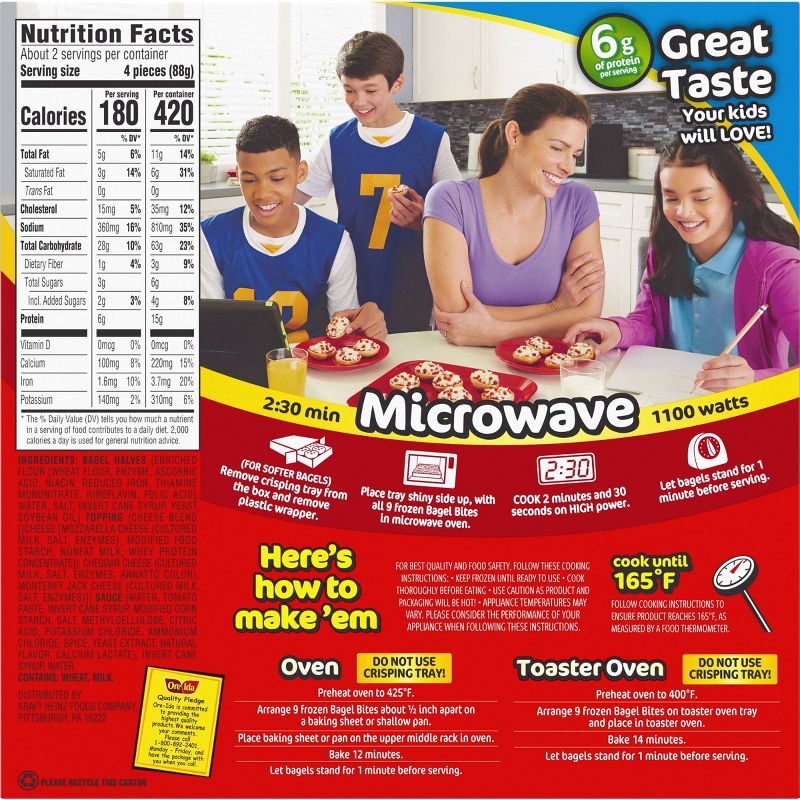 Bagel Bites Three Cheese Frozen Mini Bagel Pizzas - 7oz/9ct