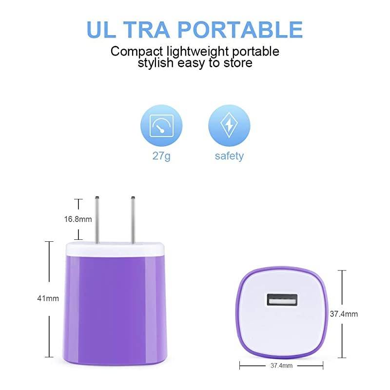 Port Charger Block Charging Cable Android Fast Charge Android Charger Kit Compatible for Samsung Galaxy S7S6 Edge Note 54J7Tab S2LG K30K20V10LG Stylo 23 PlusMoto G5 E4 Droid Turbo 2