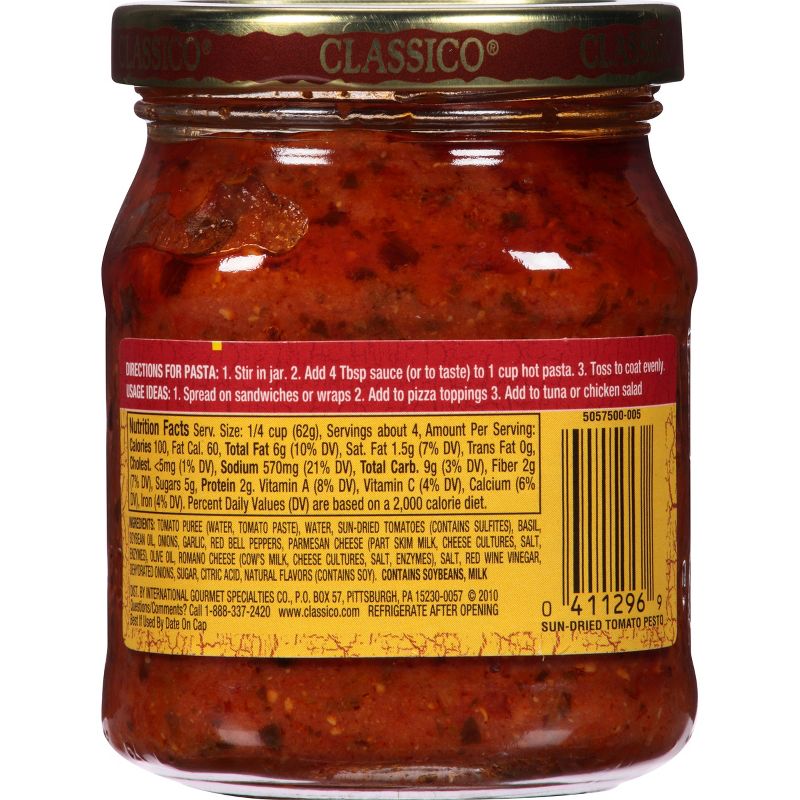 Classico Signature Recipes Sun-Dried Tomato Pesto - 8.1oz