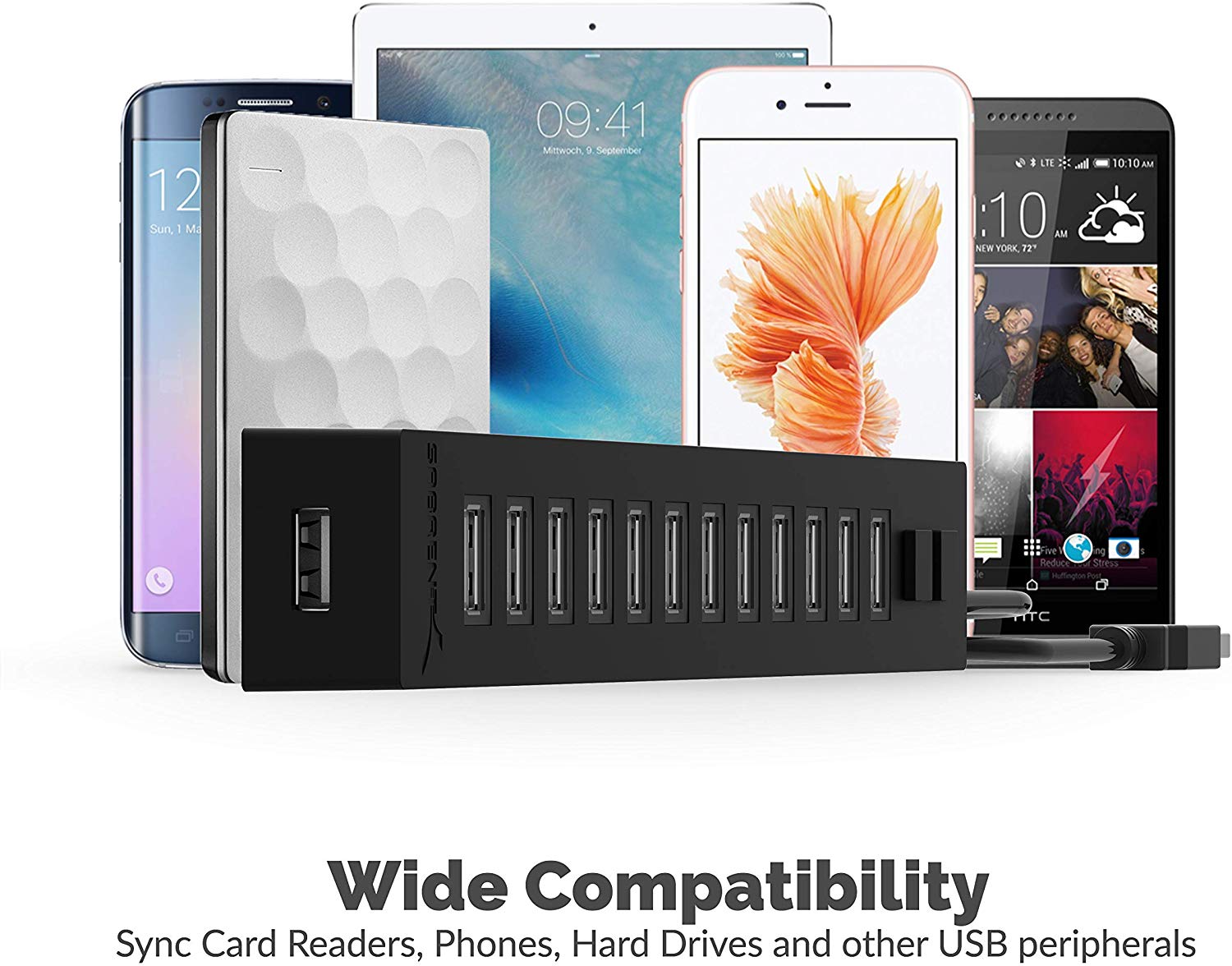 Madeng USB 3.0 HUB Adapter Extender Mini Splitter Box 3 Ports for PC Laptop Macbook Mobile Phone High Speed U Disk Reader