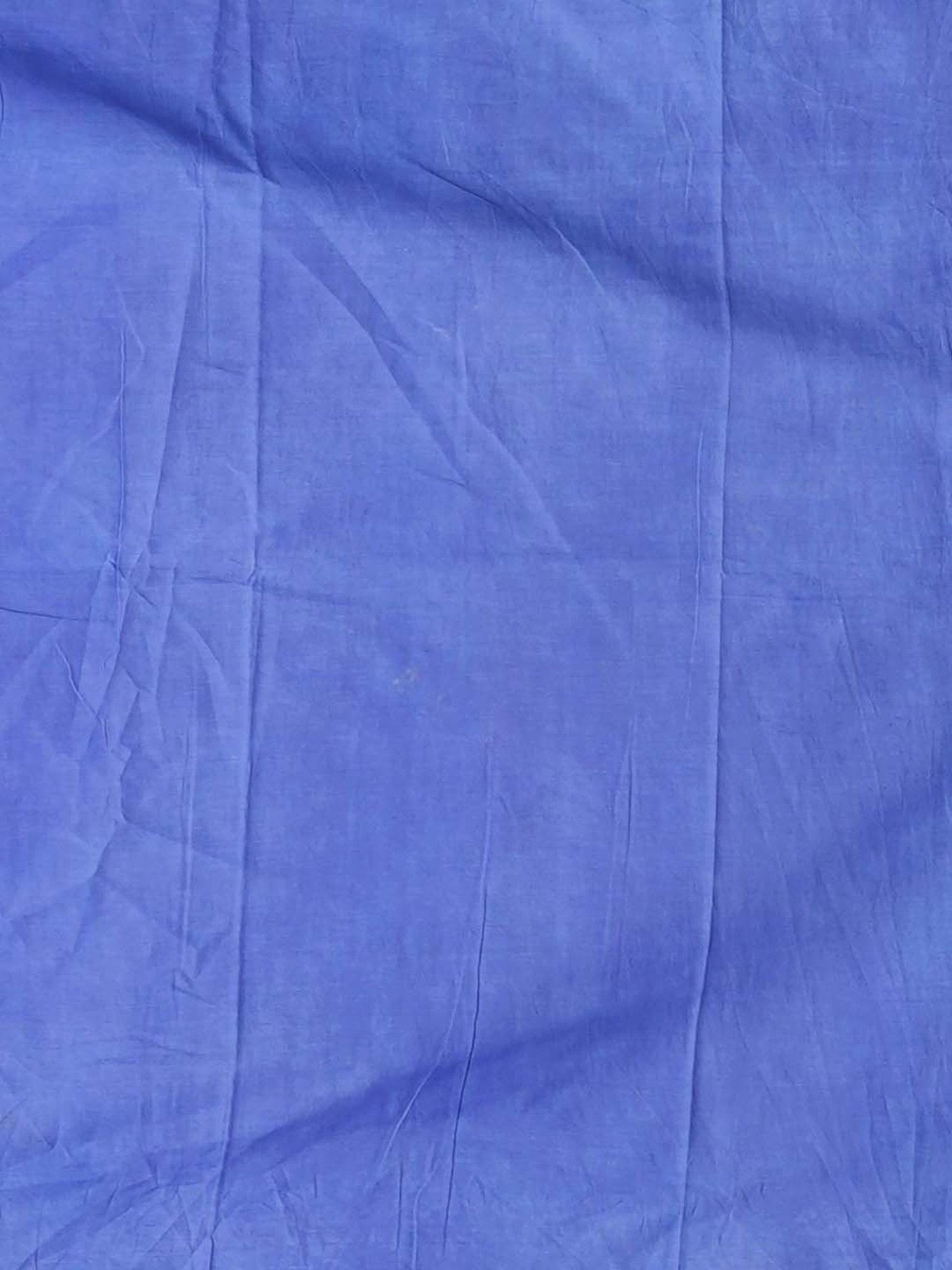Unnati Silks Blue Cotton Printed Saree With Unstitched Blouse