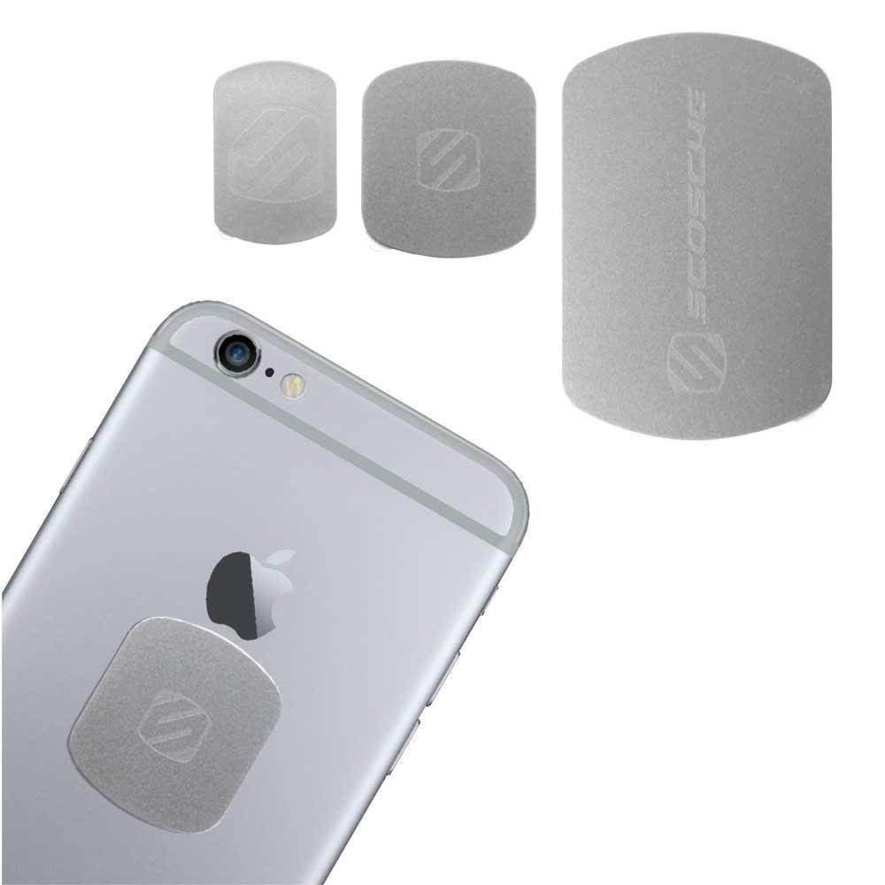 SCOSCHE MagicMount Magnetic Mount Replacement Plate Kit - MagicPlate Color Matching Plates for iPhone/iPad and Other Smart Devices - Includes 3 Plates and 2 Cleaning Swabs - Space Gray (MAGRKSGI)